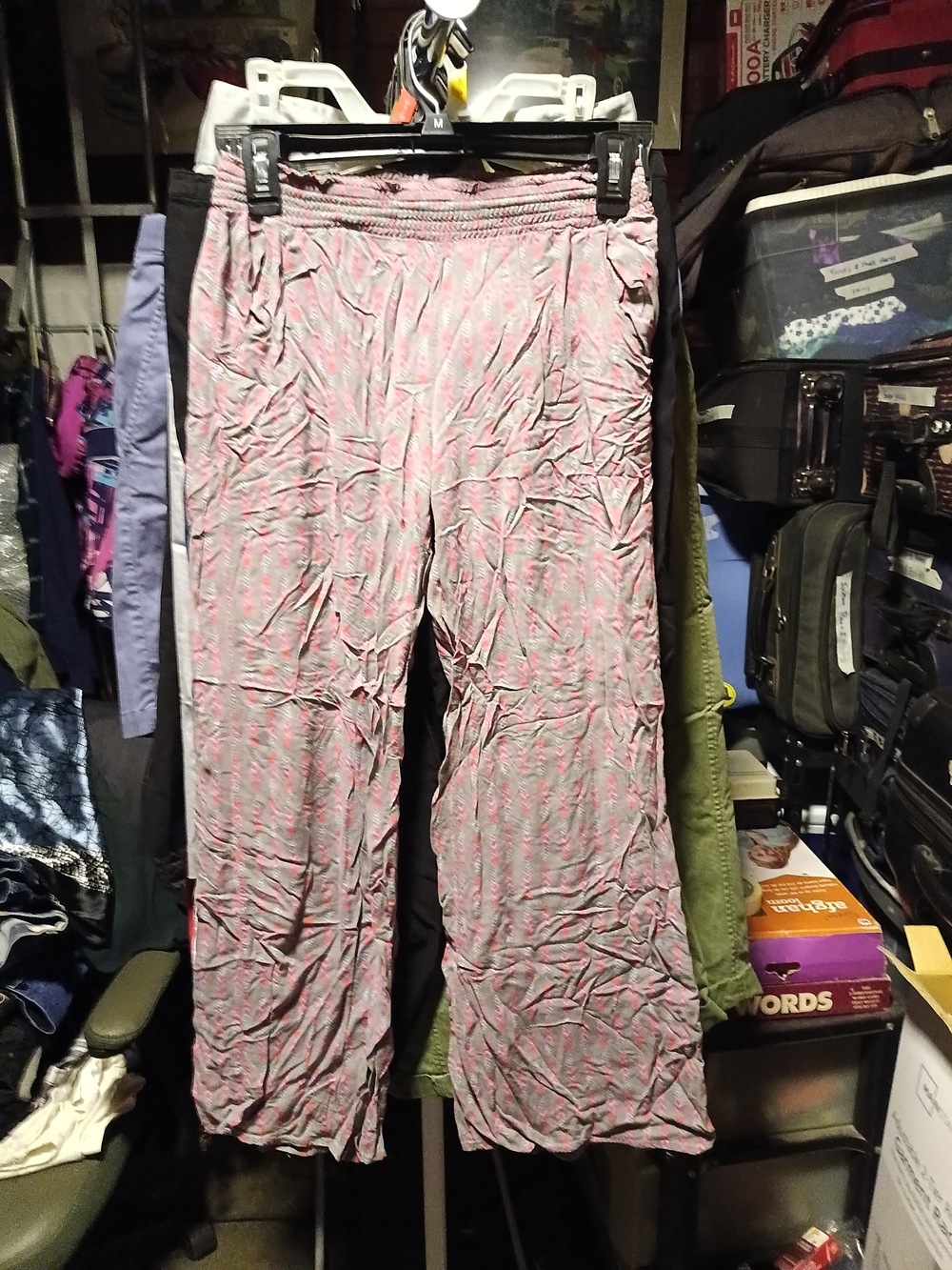 Xhilaration Pink Printed Wide-Leg Pants